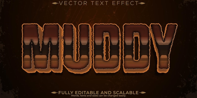 Offroad text effect editable adventure and rugged customizable font style
