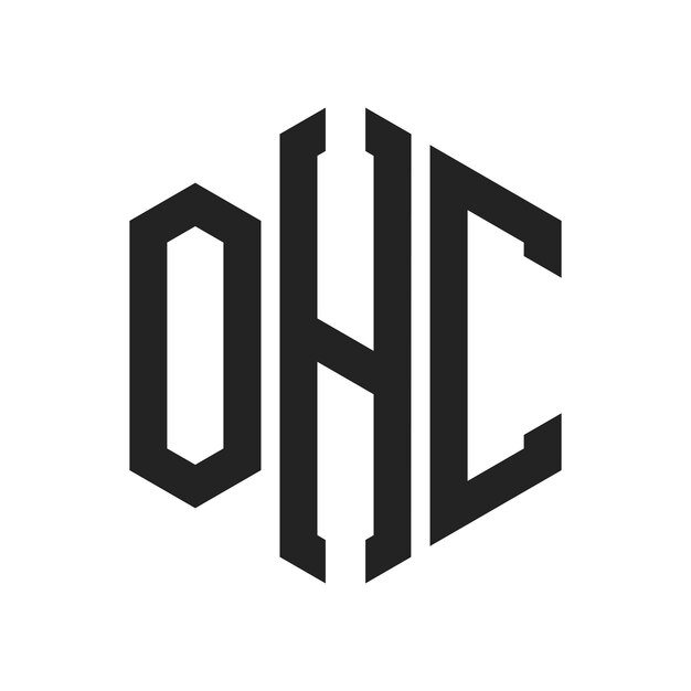 OHC Logo Design Initial Letter OHC Monogram Logo using Hexagon shape