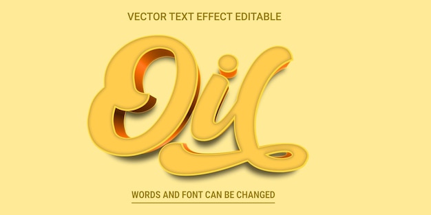 Oil 3d Editable Text Effect With Background