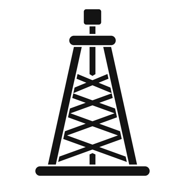 Oil derrick icon Simple illustration of oil derrick vector icon for web design isolated on white background