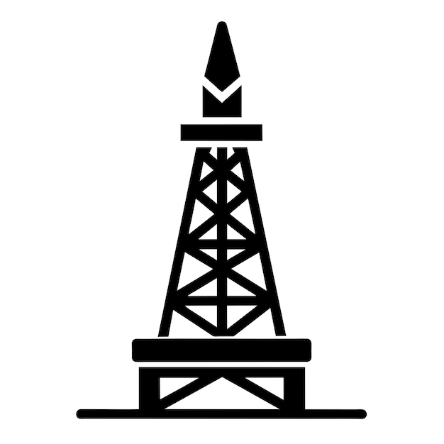Oil rig icon isolated on white background 3