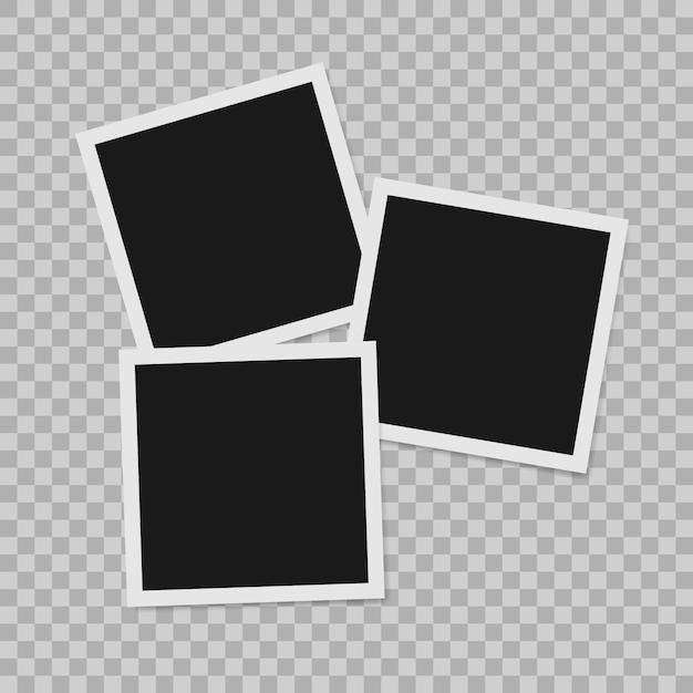 Øjeblikkelig fotoramme tom realistisk fotoramme