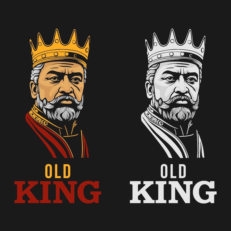 Old king logo vector design template