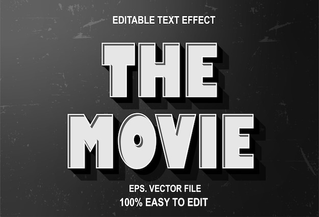Old movie text effect