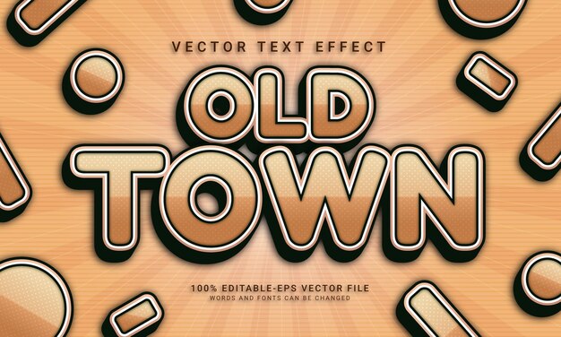 Old Town 3d text style effect