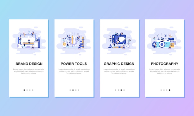On boarding screens user interface kit 