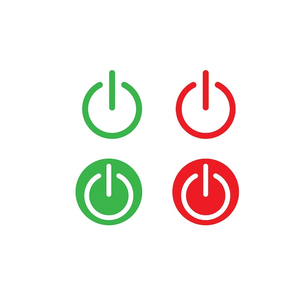 On Off icon vector logo design template