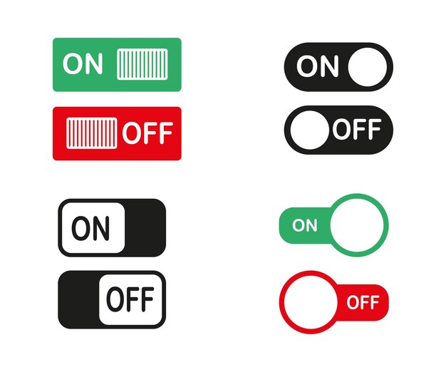 On off vector icon switch symbol Modern simple flat vector illustration for web site or mobile app