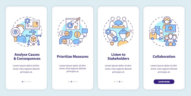 Onboarding-skærm til mobilapp om handlingsplan ved forstyrrelser