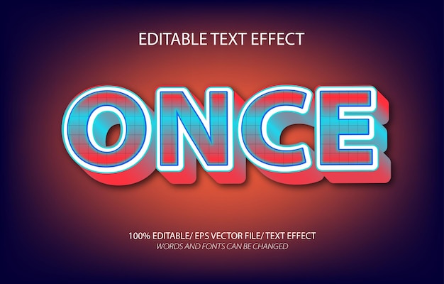 Once text effect and editable text style