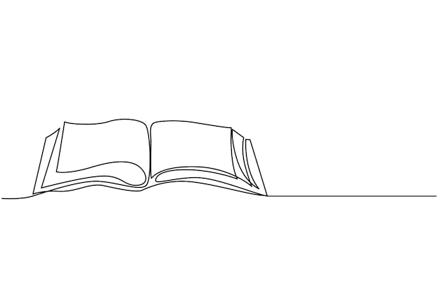 one continuous line drawing of pen pencil symbol of study and education concept in simple linear