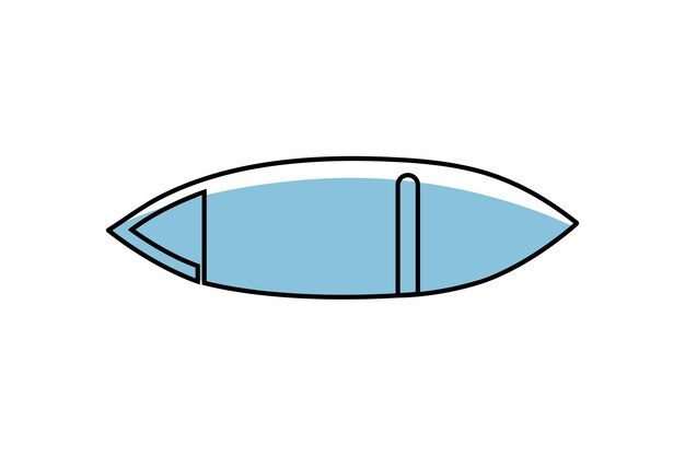 One continuous line drawing water boat