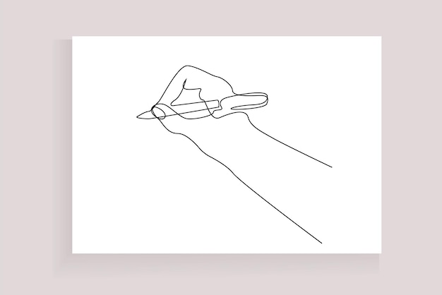 one human hand arm pen keep note taking tablet paper line drawing