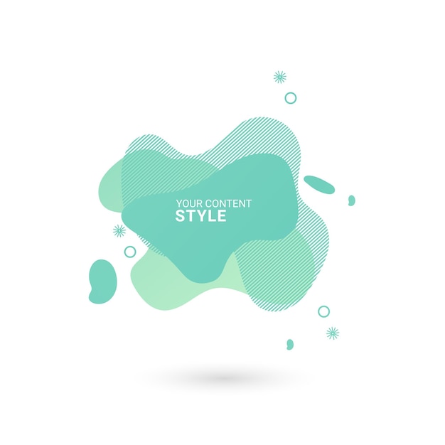 one liquid abstract element design with gradient colored style and one options vector illustration