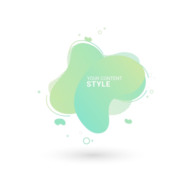 one liquid abstract element design with gradient colored style and one options vector illustration