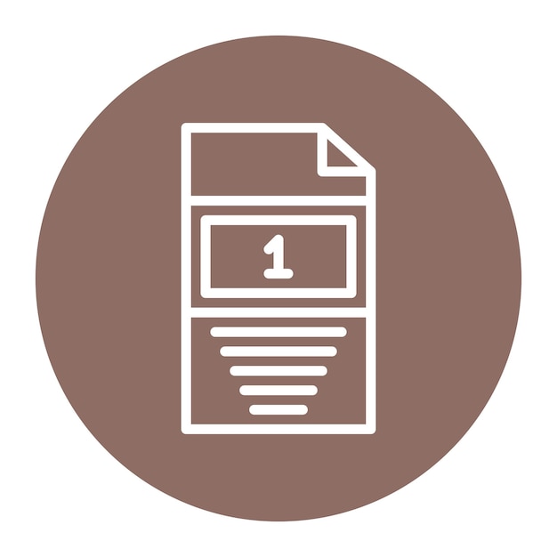 one page icon vector image can be used for printing