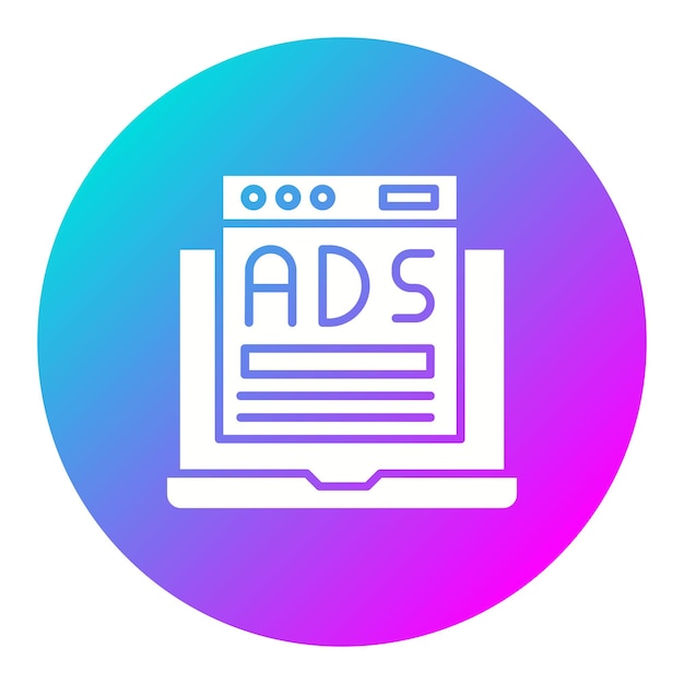 Online Ads vector icon Can be used for Coding and Development iconset