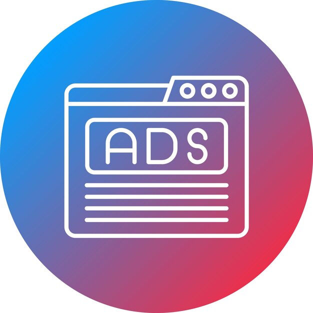 Online Advertising icon vector image Can be used for Media Agency