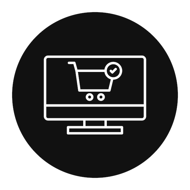 Online Cart Vektorillustration