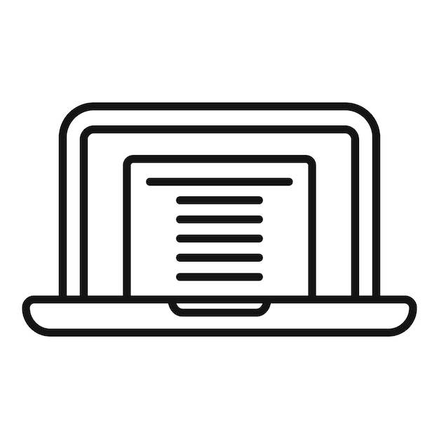 Online certificate icon outline vector Degree education School study