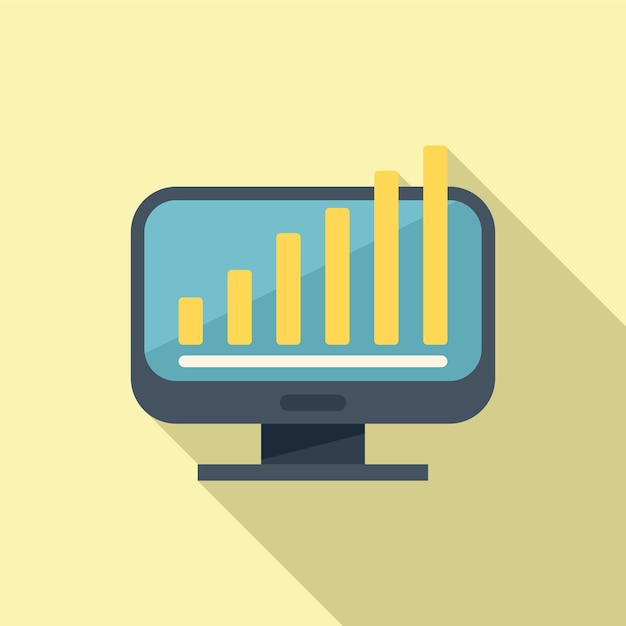 Online computer graph icon flat vector Real home Loan sale
