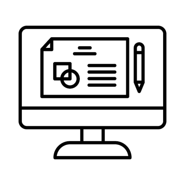 Online Content Line Illustration