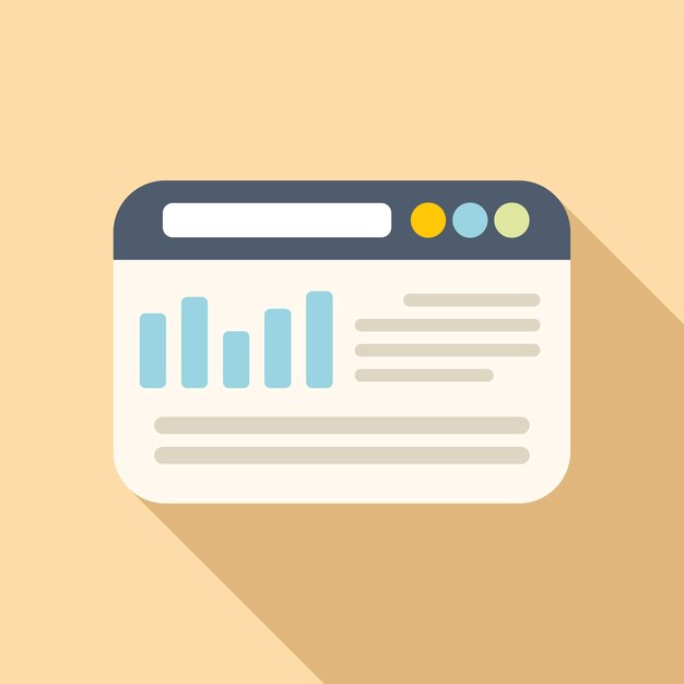 Online data ikon flad vektor Forretning digital Studie marketing