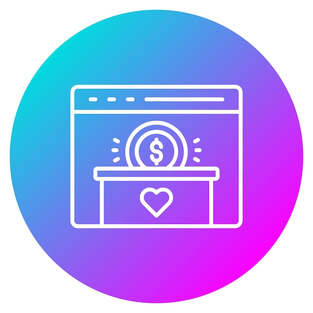 Online Donation Vector Illustration Style