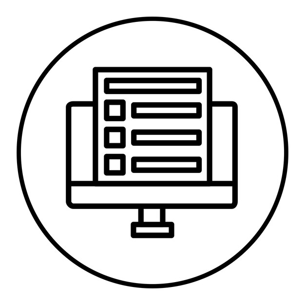 Online Exam vector icon Can be used for Back to School iconset
