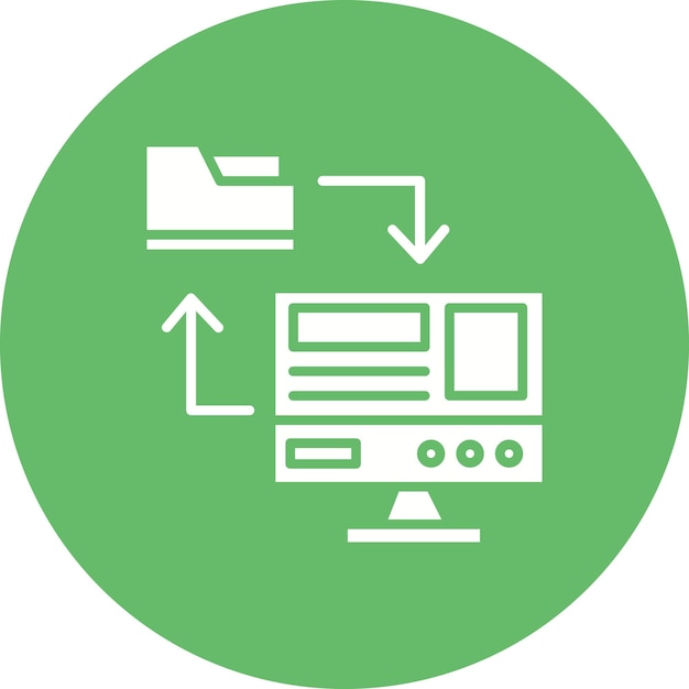 Online File Transfer Vector Illustration Style