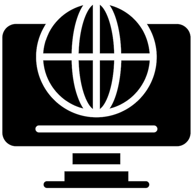 Online Geography Vector Illustration