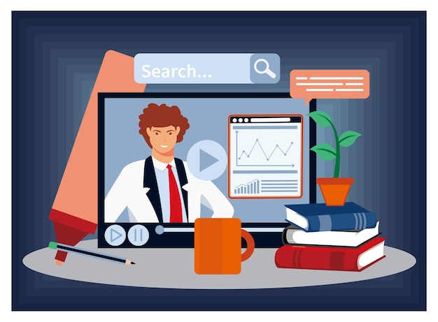 Online Learning Tutorial with Science Topics and Digital Classroom Setup