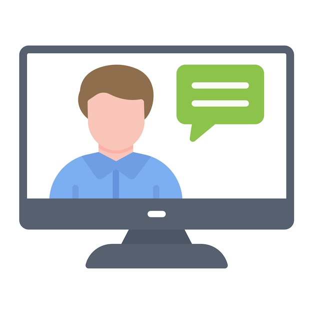 Online Lecture Vector Illustration Style