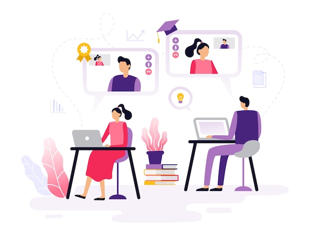 Online lessons in flat design
