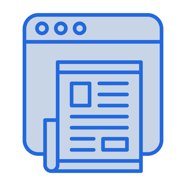 Online News Blue Tone Illustration