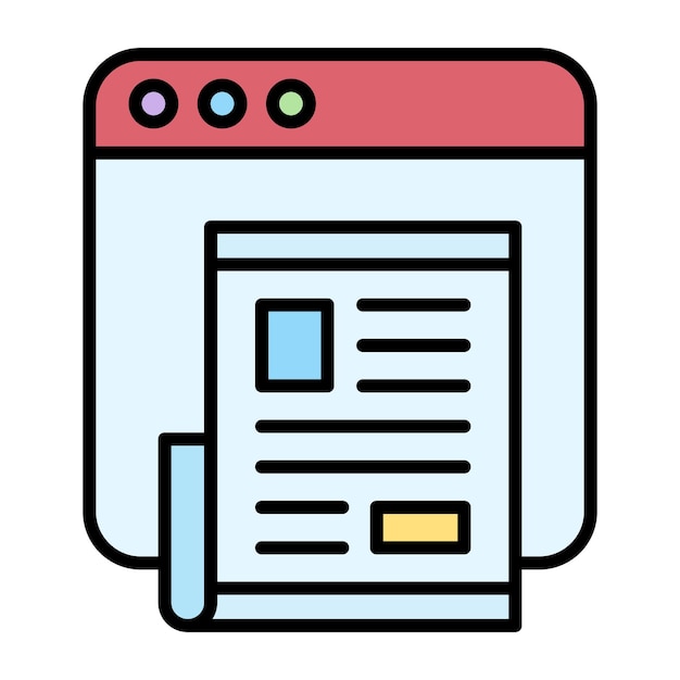 Online News Flat Illustration