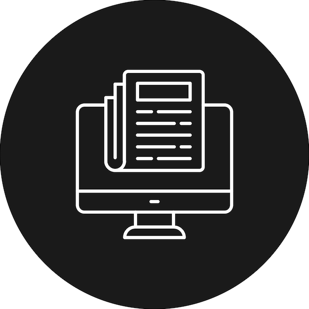 Online News vector icon Can be used for News and Media iconset