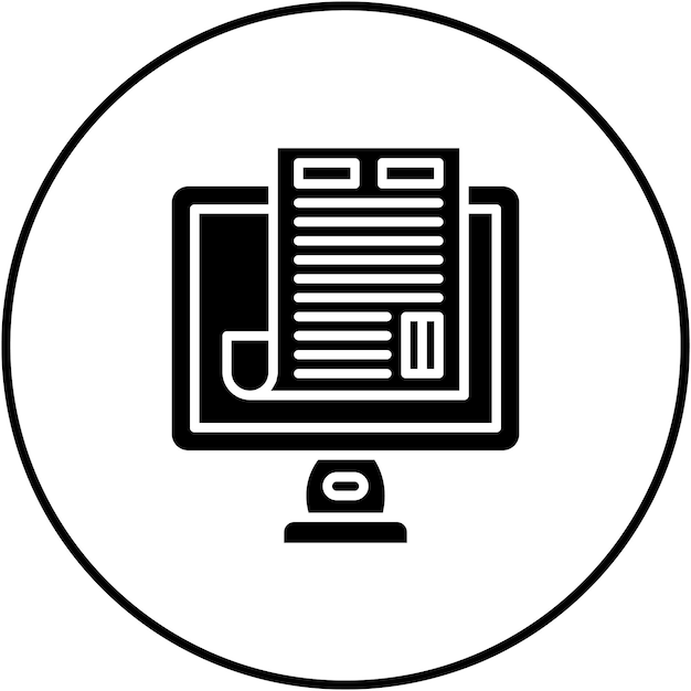 Online Newspaper icon vector image Can be used for Communication and Media