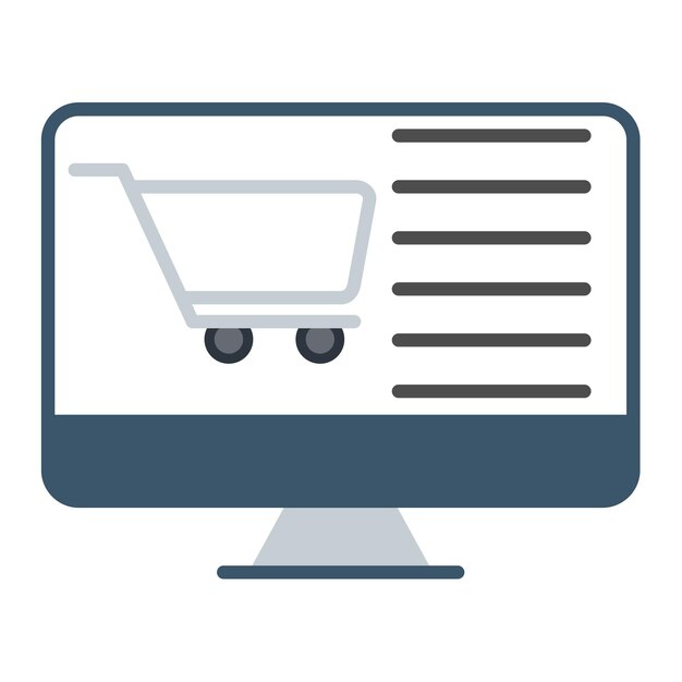 Online Order System Flat Illustration