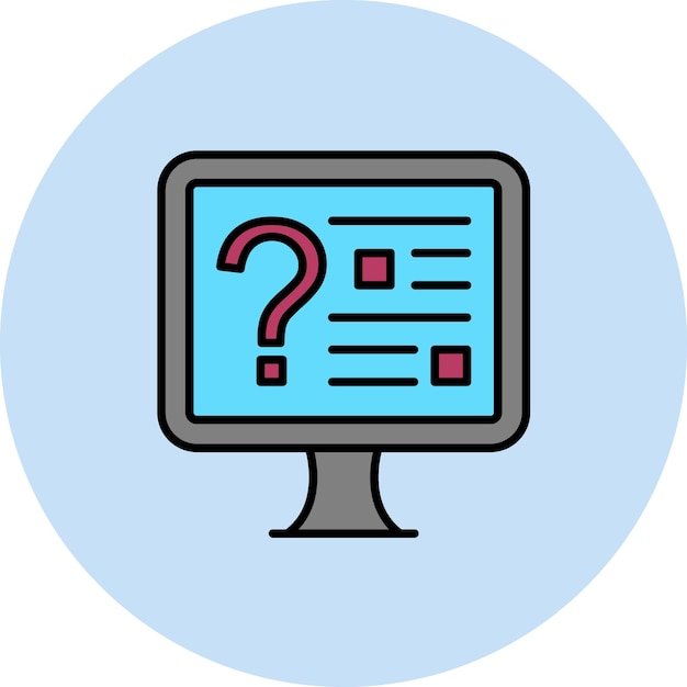 Online Quiz Flat Illustration