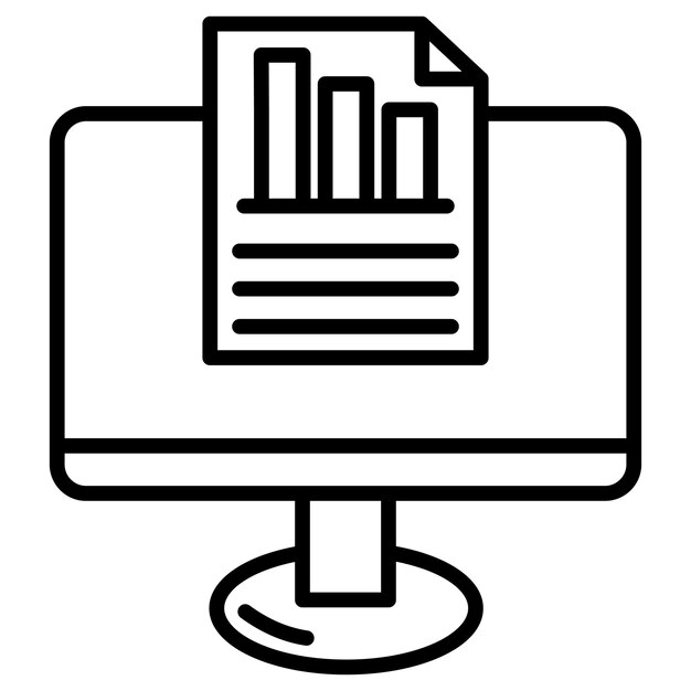 Online Reports Vector Illustration