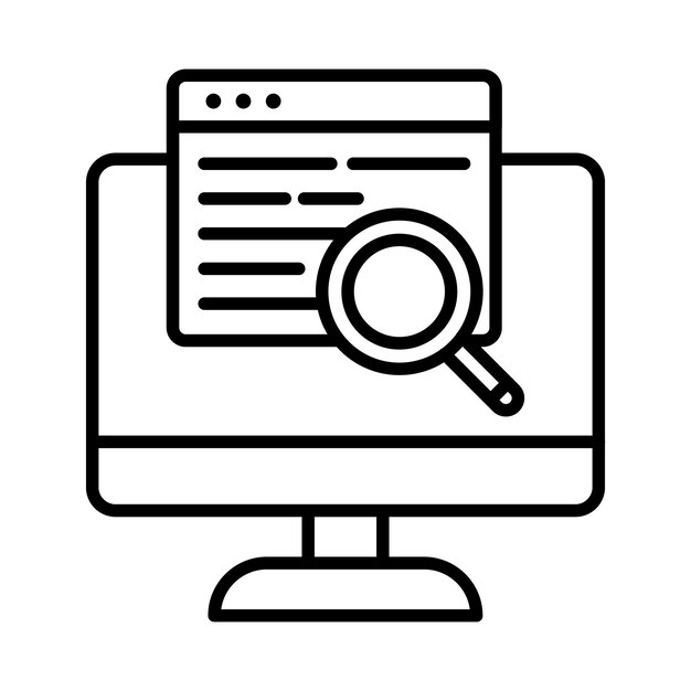 Online Search Line Illustration