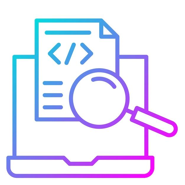 Online Search vector icon Can be used for Coding and Development iconset