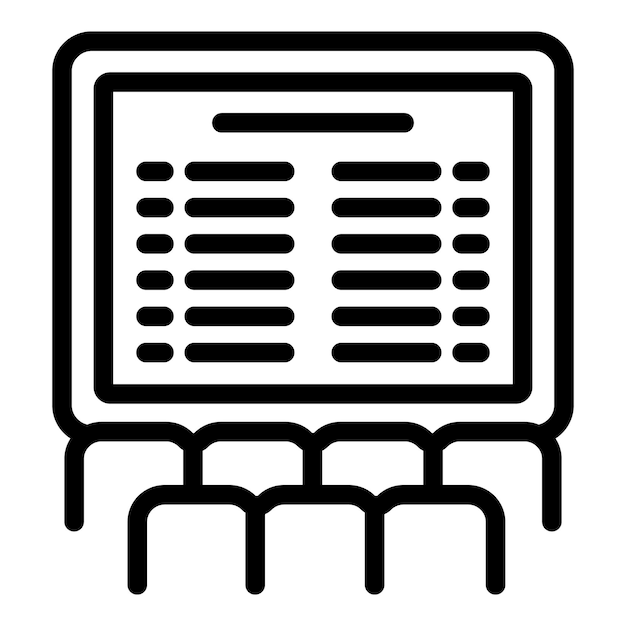 Online seminar icon outline vector Training education Learn school