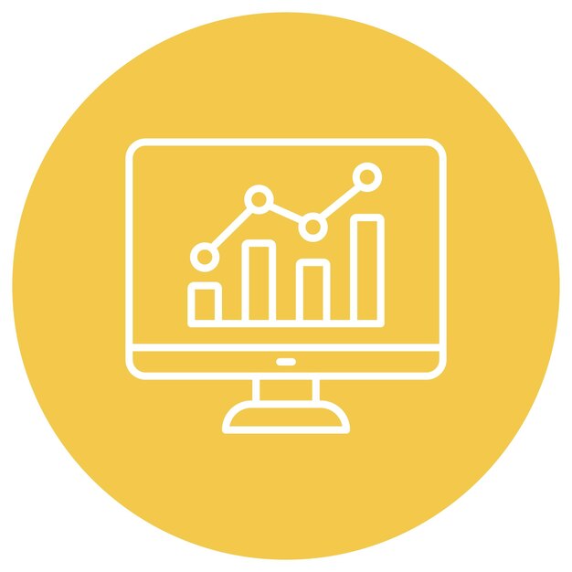 Online Statistics Vector Illustration Style
