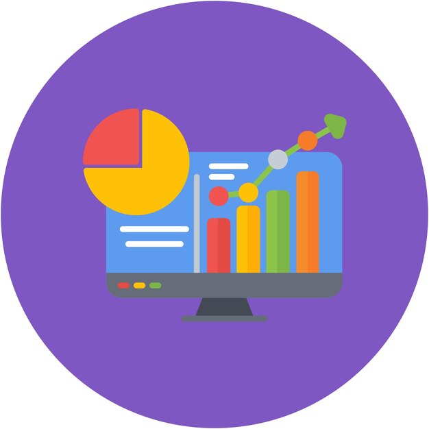 Online Stock Market Vector Illustration Style