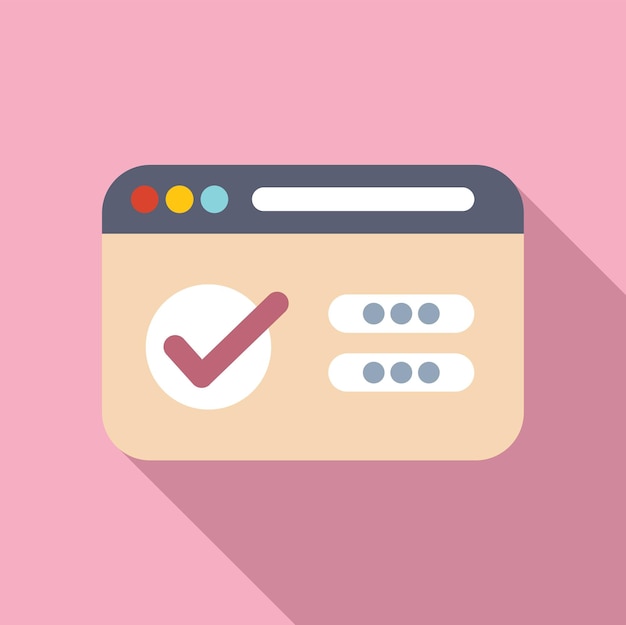 Online support web site icon flat vector New register