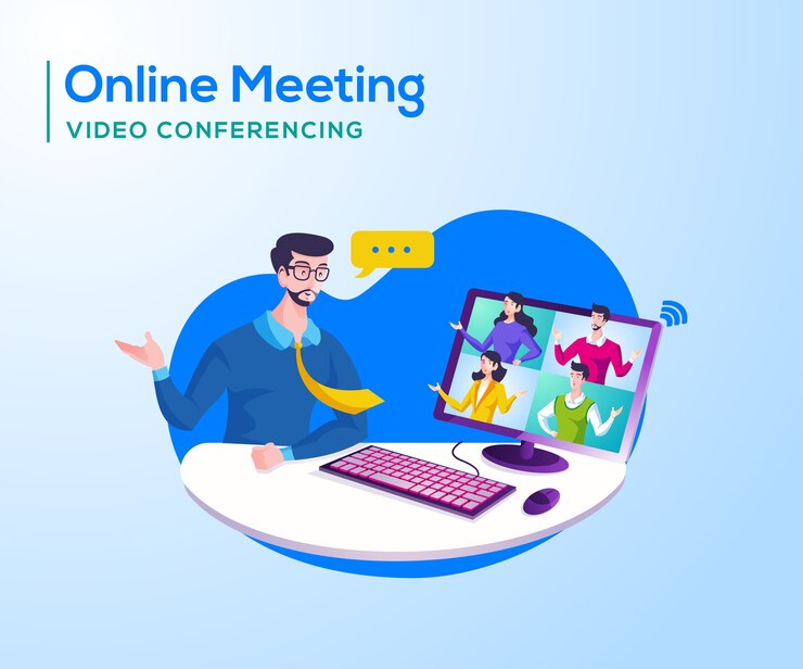 Vektör online toplantı ve video konferans