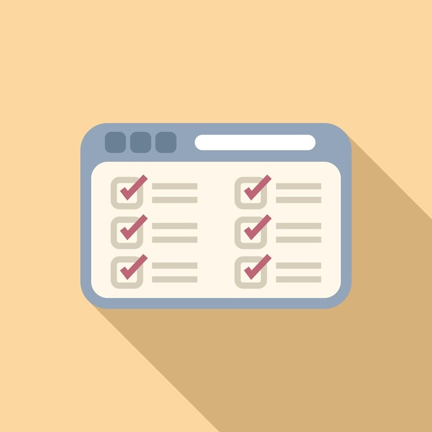 Online web registration icon flat vector Form number device