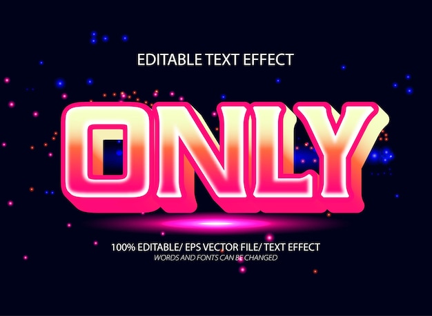 Only editable text effect and editable text style